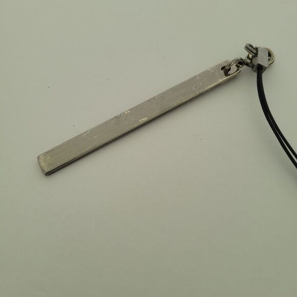 Authentic GUCCI Cell Phone Key Bag Charm Plaque Metal Silver Tone Designer - Picture 7 of 8